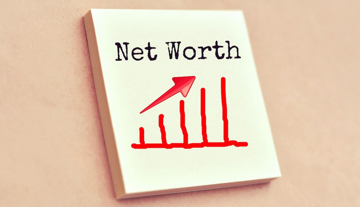 ​illustration of net worth going up on a chart [Click and drag to move] ​