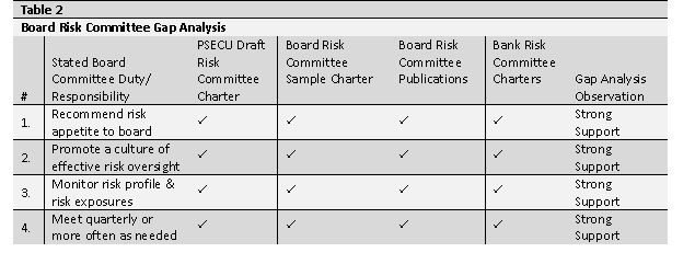 Board Risk Committee Gap Analysis