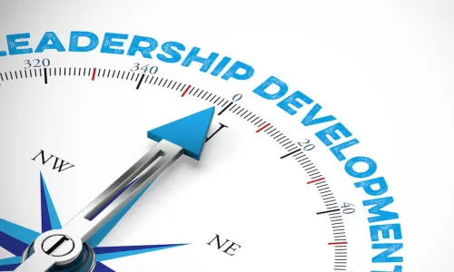 compass arrow pointing to leadership development