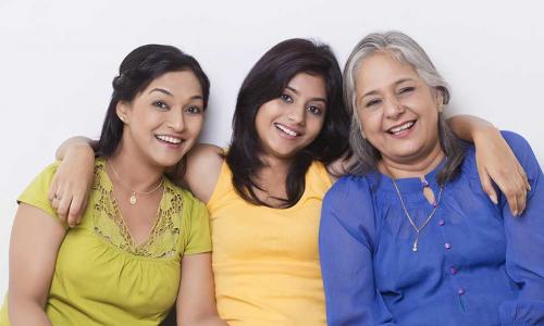 three women representing all three different generations 