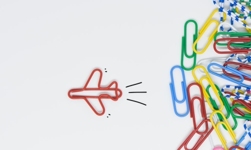 colorful paper clips airplane clip