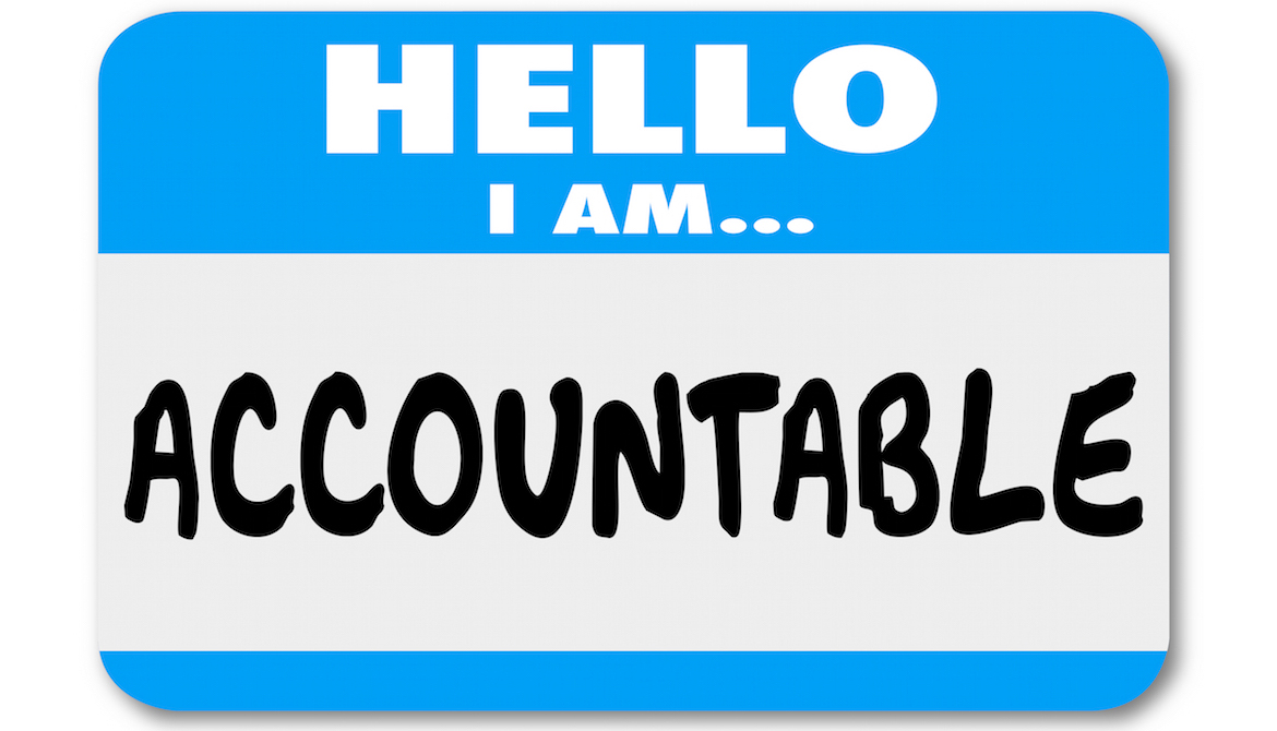 name badge that says Hello I am accountable