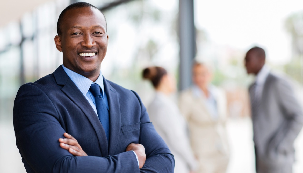successful smiling African American executive