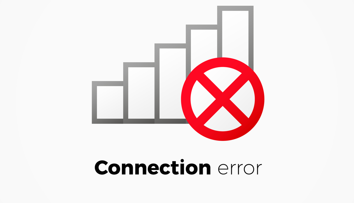 diagram of a connection error caused by a weak signal