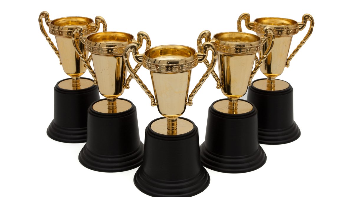 five trophies