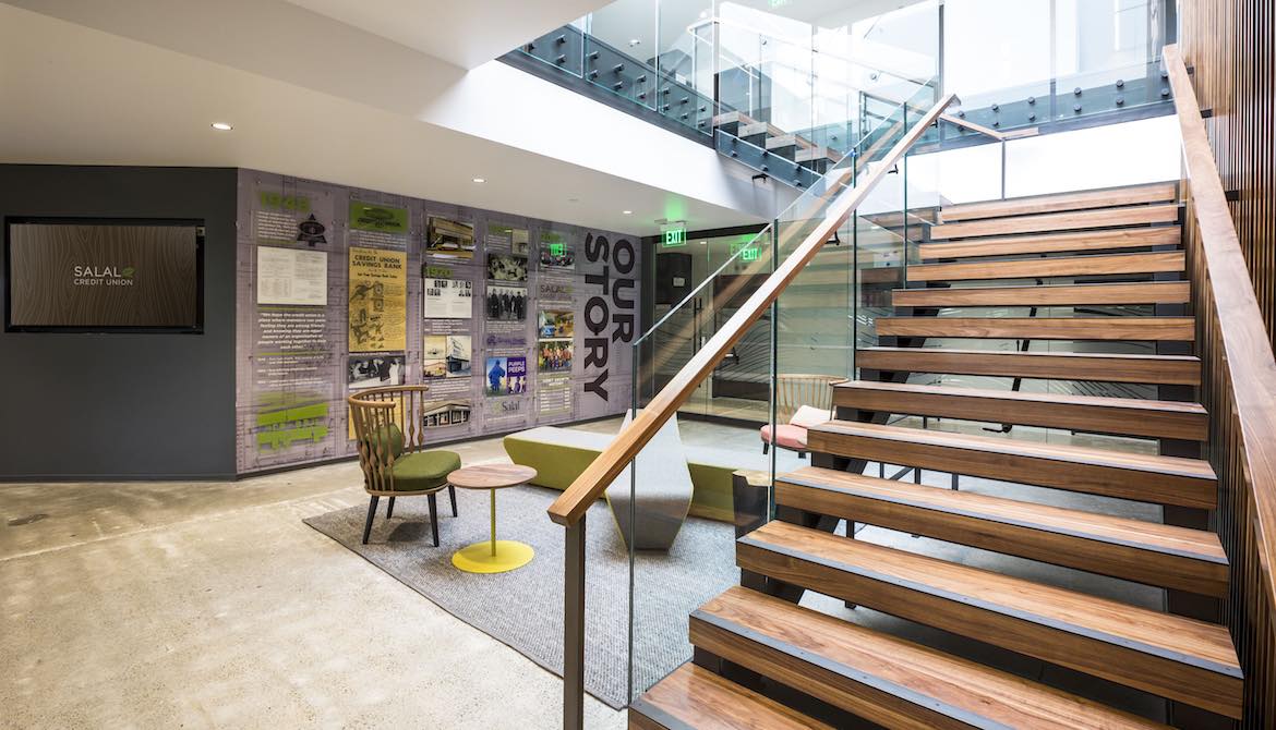 photo of Salal Credit Union headquarters lobby