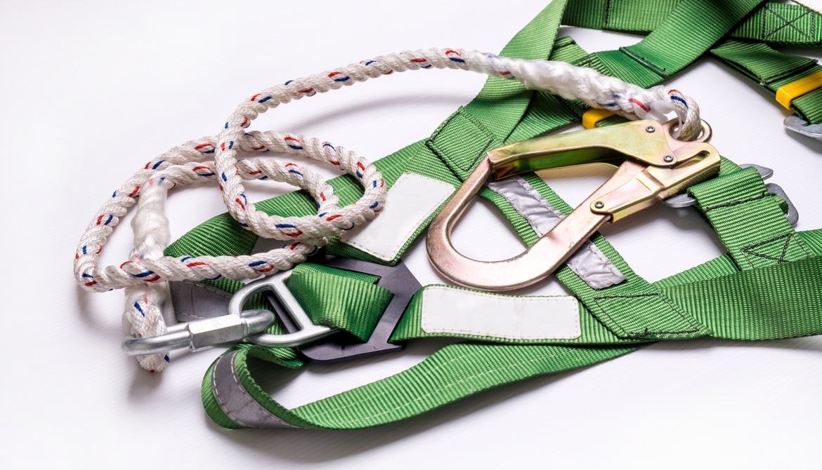 green safety harness