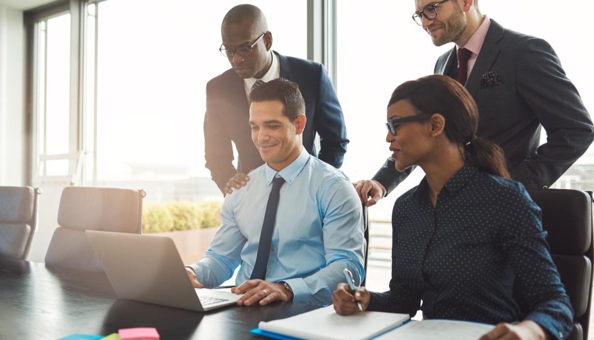 meeting of diverse executives