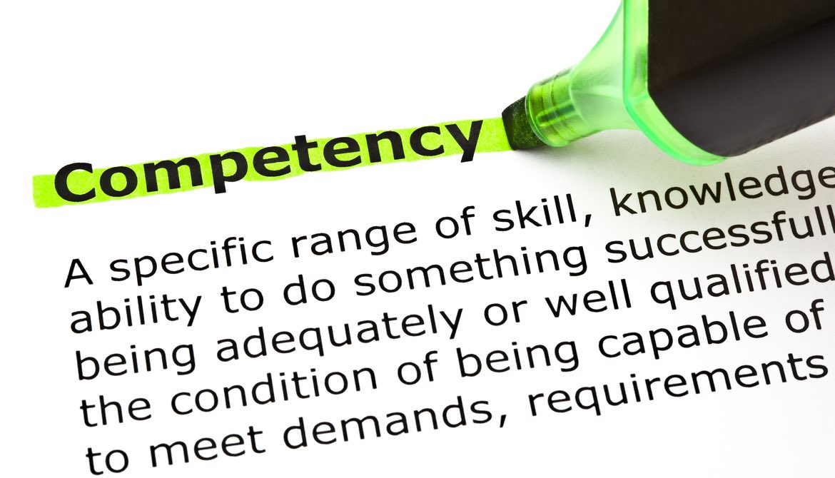 green marker highlighting the word competency