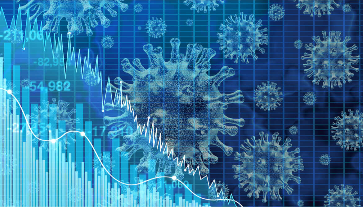 stock chart going down with coronavirus