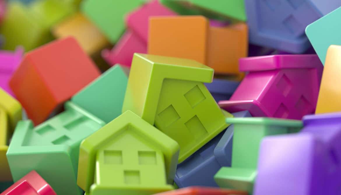 colorful plastic houses