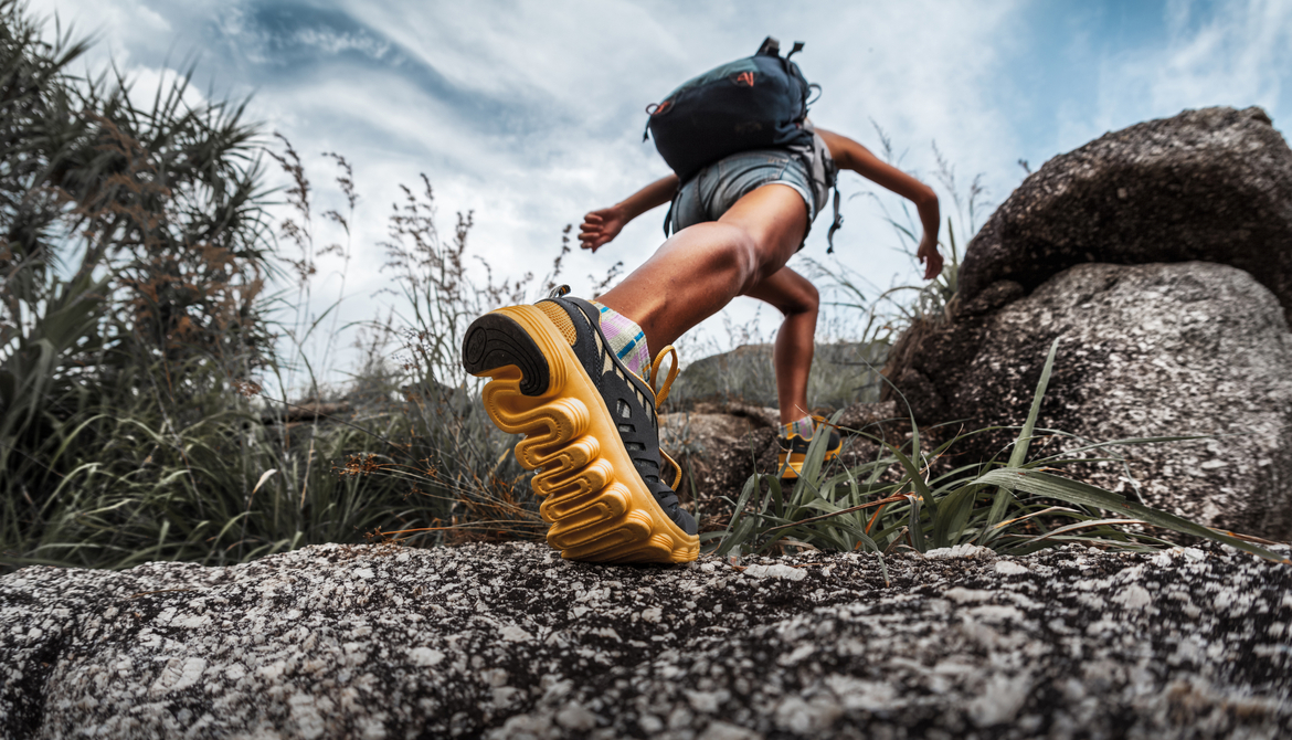 lady hiker on the trail