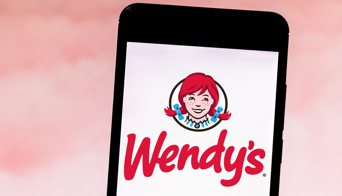 Wendy’s restaurant logo displayed on smartphone screen