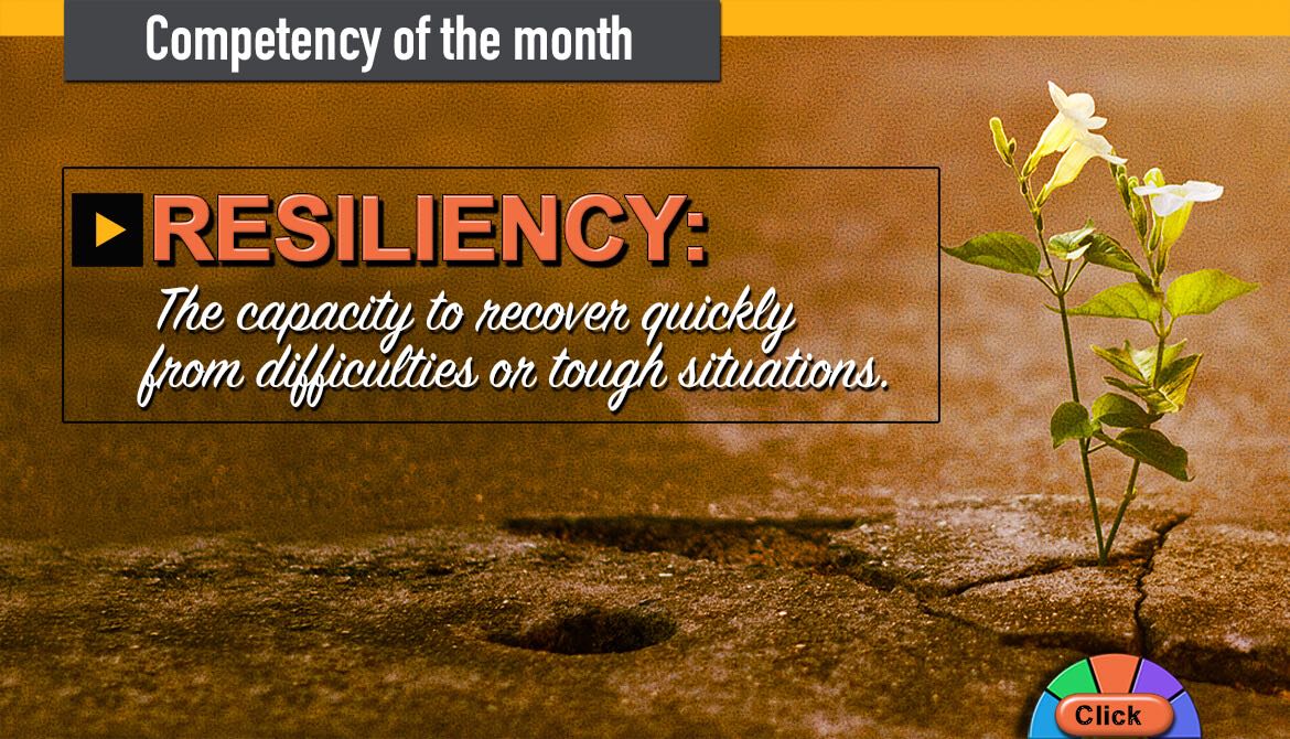 image from Affinity intranet of resilience competency of the month