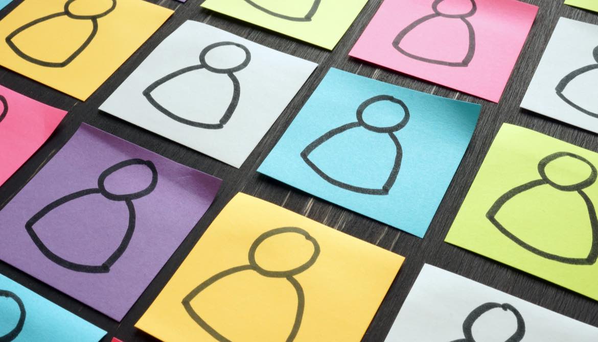 colorful sticky notes with people