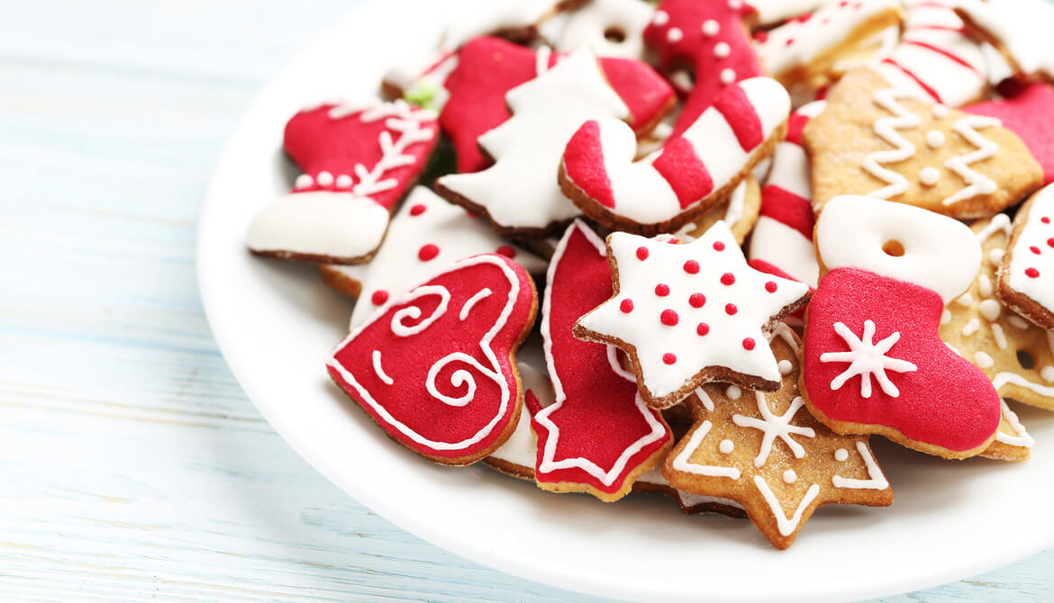 plate of Christmas cookies