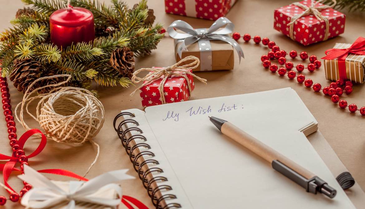 Christmas notebook pen list
