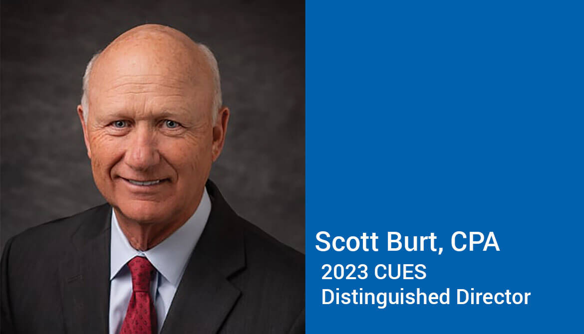 2023 CUES Distinguished Director Scott Burt of Mountain America Credit Union