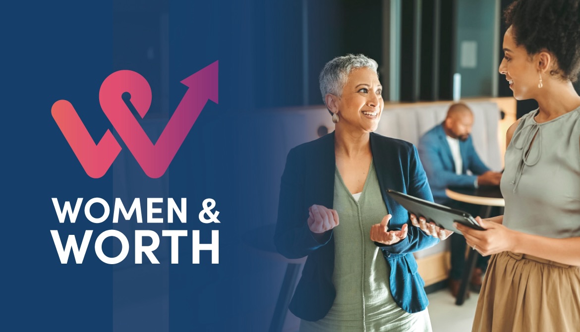 Women and worth logo with two women