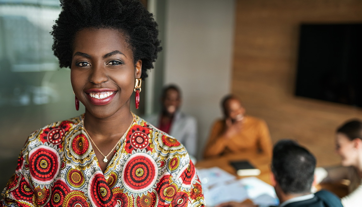 woman smiling