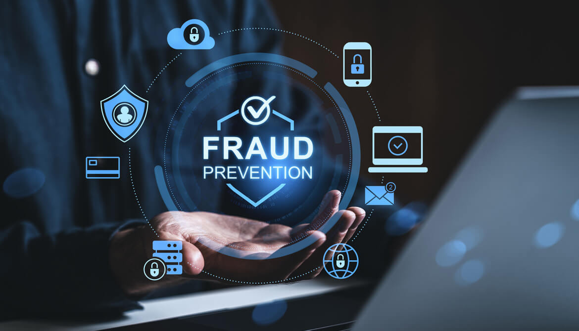 open hand with fraud prevention ai 