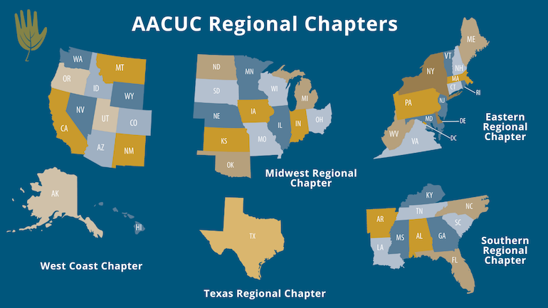 AACUC chapters map