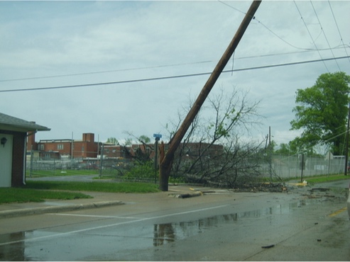 The Iowa derecho storm was so powerful it bent a power pole