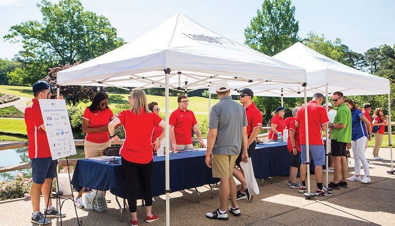 Langley FCU team golf charity event 