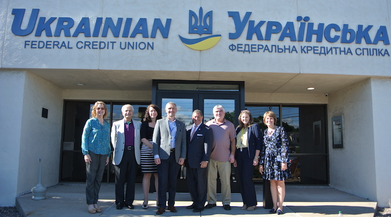 Ukrainian FCU staff members welcomed a visit from Monroe County, New York, politician