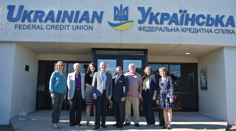 Ukrainian FCU staff members welcomed a visit from Monroe County, New York, politician