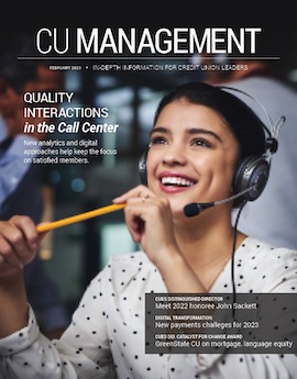  February 2023 CU Management magazine cover