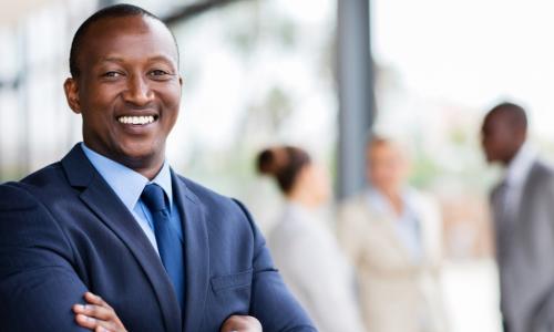 successful smiling African American executive