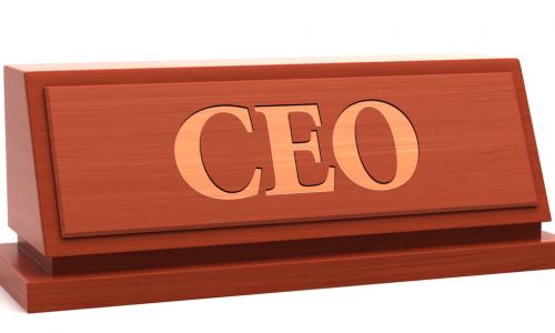 CEO title desk plaque