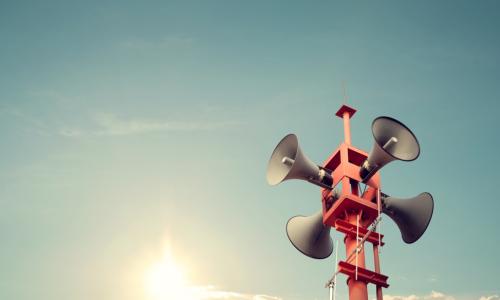 public emergency loudspeaker tower