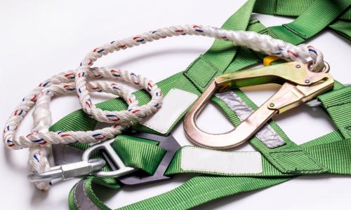 green safety harness