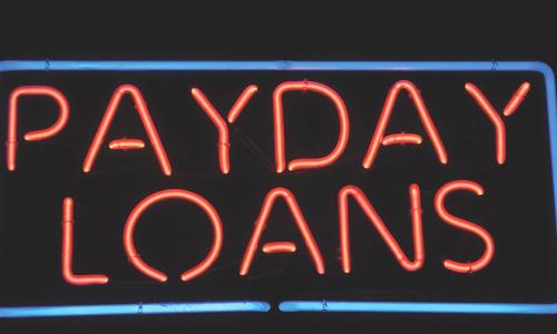 payday loans neon sign