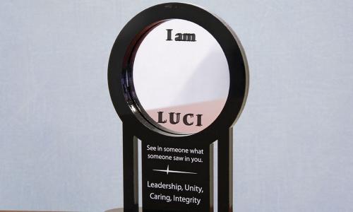 LUCI trophy with mirror