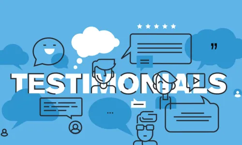 illustration concept for tesimonials with ratings and advertising of products and services or company