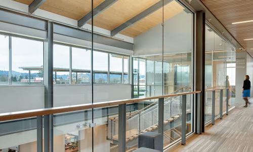 interior of upper level of Northwest Community Credit Union’s headquarters