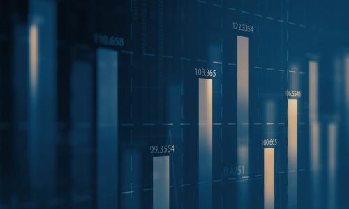 financial charts on screen