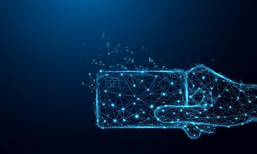 digital card and hand