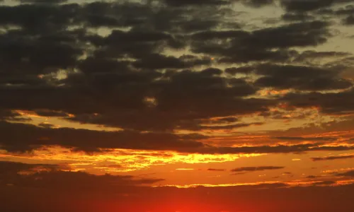 dawning sky over lake