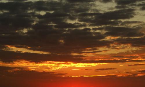 dawning sky over lake