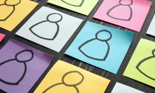 colorful sticky notes with people