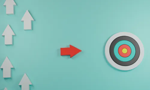 red arrowing moving toward target