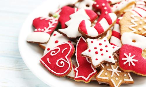 plate of Christmas cookies
