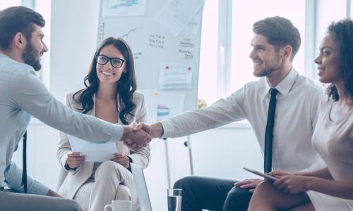 business team handshake