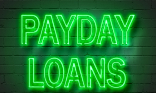 payday loans neon sign