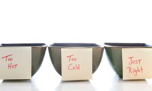 Goldilocks 3 porridge bowls 