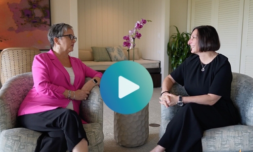 Still from CUES Leadership Interview with April Clobes
